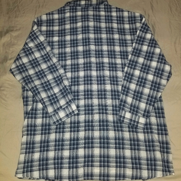 Dazy Oversized Blue Plaid Button Up Shirt SOLD - Picture 4 of 5